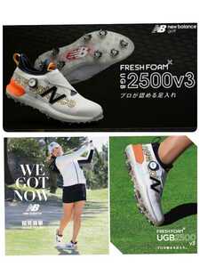 新品正規27.5cm New Balance GOLF ニューバランス BOA ソフトスパイク シューズ ゴルフ UGB2500 稲見萌寧プロ着用モデル 