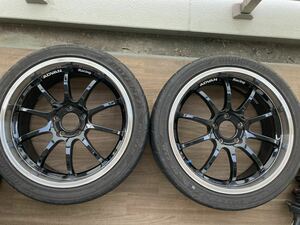 ☆アドバンレーシング ADVAN RS-D 18インチ 7.5J＋48 2本 シビック fd2fn2ep3 インテグラdc2dc5 アコードcl7シルビアスイフトRAYS SSR 