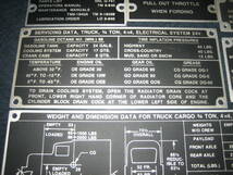 米軍3/4t車両 ダッジ M37 コーションプレート 1セット8枚 新品_画像6
