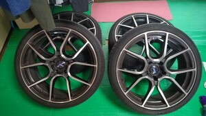 ホイール RAYS　gramLIGHTS AZURE 57ANA○４本セット：19ｘ8.5J　45　PCD：114.3　5Hタイヤ○コンチネンタル