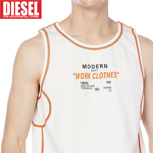 M/新品 DIESEL ディーゼル ロゴ タンクトップ T-OLLERGO メンズ レディース ブランド インナー アンダーウェア ホワイト