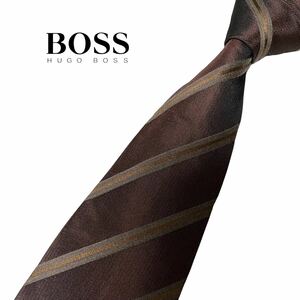 HUGO BOSS necktie reji men taru pattern stripe pattern Hugo Boss USED used m498