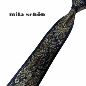 mila schon ネクタイ ボタニカル柄 ミラショーン USED 中古　m564