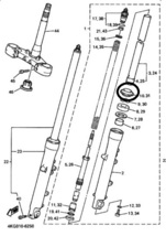 DY-30【XJR1200】4KG　フロントフォーク　ダストシール　ヤマハ純正品　新品未使用　レターパック可_画像2