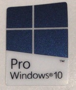 ■新品・未使用 ■10枚セット 【windows10 pro】エンブレムシール　【16*23㎜】送料無料・追跡サービス付き☆P165