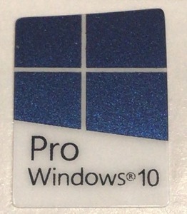 ■新品・未使用 ■10枚セット 【windows10 pro】エンブレムシール　【16*23㎜】送料無料・追跡サービス付き☆P167