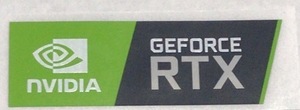 ■新品・未使用 ■10枚セット 【NVIDIA GEFORCE RTX】エンブレムシール　【46*15㎜】送料無料・追跡サービス付き☆P204