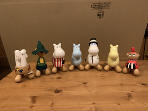 Moomin ムーミン Puulelut プーレルット 木製手描き人形 つぼ押し　７体セット