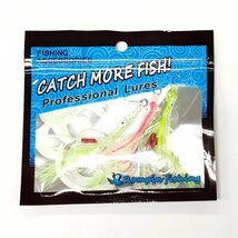 タコベイト フック付き 3本セット グロー 仕掛け タイラバ サビキ ジギング インチク サビキ ネクタイ 根魚 ヒラメ マゴチ 青物 鯛 A_画像5