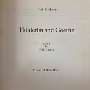【英語洋書】ヘルダーリンとゲーテ Hoelderlin and Goethe / Eudo C.Mason（著）【ドイツ文学】の画像2