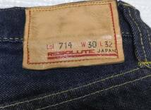 新品 RESOLUTE リゾルト 714 W30 L32 デニム ジーンズ 501 大戦モデル 711 712 710 denime リーバイス lvc ウエアハウス フルカウント rrl_画像4