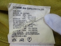COMME des GARCONS HOMME コムデギャルソン オム 牛革ネックパッチコート ブラック 毛97% ポリエステル3% M HB-J057 AD2008_画像8