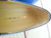 COMME des GARCONS コムデギャルソン 刺繍シューズ 23 ブルー 靴 スリッポン_画像7