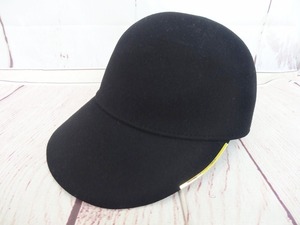 ENTWURFEIN エントワフェイン キャップ 帽子 ブラック 羊毛90% 毛10%