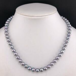 E11-0734 アコヤパールネックレス 7.0mm 45cm 32.2g (アコヤ真珠 Pearl necklace SILVER )