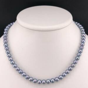 E12-0188 アコヤパールネックレス 6.0mm~6.5mm 43g ( アコヤ真珠 Pearl necklace SILVER )