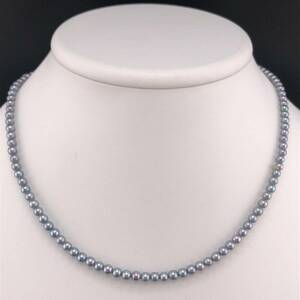 E11-5209 アコヤベビーパールネックレス 3.5mm~4.0mm 43cm 11g ( アコヤ真珠 ベビー Pearl necklace SILVER )