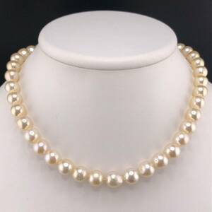 E11-4865 アコヤパールネックレス 9.0mm~13.85mm 42cm 52g ( アコヤ真珠 Pearl necklace )