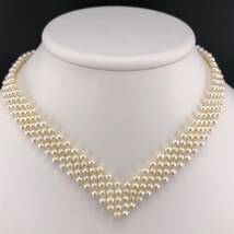 E12-1774 アコヤベビーネックレス 約 42cm 32g ( アコヤ真珠 ベビー Pearl necklace SILVER )_画像1