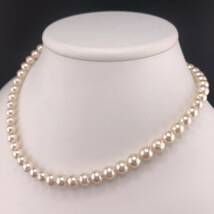 E12-2927 アコヤパールネックレス 7.0mm 43cm 32g ( アコヤ真珠 Pearl necklace SILVER )_画像2