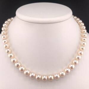 E12-2694 アコヤパールネックレス 8.0mm~8.5mm 42cm 43g ( アコヤ真珠 Pearl necklace SILVER )