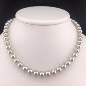 E12-2695 アコヤパールネックレス 7.5mm~8.0mm 41cm 35g ( アコヤ真珠 Pearl necklace SILVER )