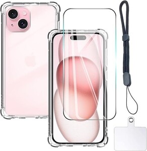 対応 iPhone 15 ケース クリア iPhone15 ガラスフィルム apple iphone15 カバー TPU 保護ケー