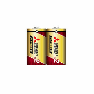 単2アルカリ乾電池 単二乾電池 三菱 日本製 LR14GR/2S/0862 2個組ｘ５パック/卸