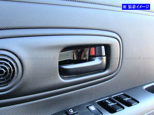 ワゴンRスマイル MX81S MX91S ステンレス インナー ドア ハンドル インパネ インテリア 内装 ブラック 2PC 黒 INS－DHC－297