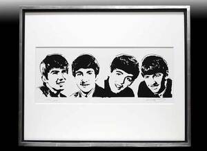 アンディ・ウォーホル 直筆サイン シルク「The Beatles　116/250」