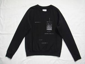 ★美品★ TAKAHIROMIYASHITA TheSoloist. ソロイスト AW21 geometric morse code crew neck sweatshirt. スウェット size48 黒 ★古着