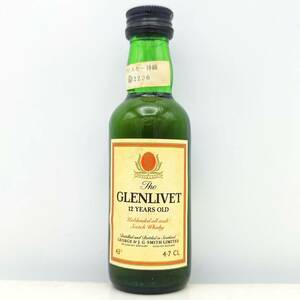 【全国送料無料】特級 The GLENLIVET 12years old Unblended all malt Scotch Whisky　43度 47ml【グレンリベット 12年 アンブレンデッド】