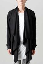 美品 22AW定価42900円 JULIUS ユリウス 希少 カバードネック ドレープ シャツ NILoS ニルズ 黒 / L rickowens drkshdw Yohji Yamamoto Y-3_画像5