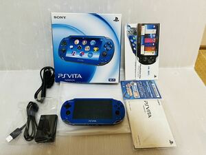 ★本体新品未使用　極上超美品　SONY PS Vita PCH-1000ZA04 サファイアブルー Wi-Fiモデル Playstation PSVita 生産終了品 送料無料★