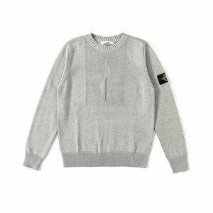 STONE ISLAND ニット セーター クラシック スウェットシャツ コットン ロゴ バッジ グレー Ｍ中古 JM A1