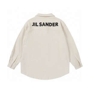 JIL SANDER ジルサンダー バックロゴ 長袖シャツ スタッフシャツ ベージュ 中古 M JN 1