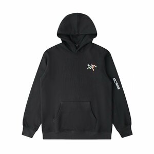 JIL SANDER X ARC’TERYX ジルサンダー アークテリクス 上着 ニット セーター 帽子付き コットン 長袖 ブラック 中古 L JM A