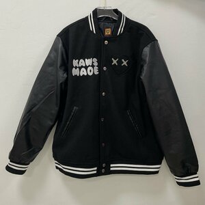 HUMAN MADE ヒューマンメイド KAWS MADE グラフィック スタジャン ブラック 黒 中古 Ｌ JM B1