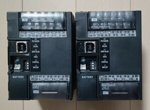 OMRON CP1-L100R-A 2個セット オムロン プログラマブルコントローラ 小型PLC シーケンサ 中古品 動作品