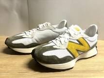 未使用 ニューバランス MS327PO D ホワイト/イエロー 27cm new balance_画像2