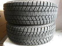 札幌 引き取り可 225/65R17 2本 BS BLIZZAK DM-V3 格安溝あり 冬タイヤ中古 2022年製 エクストレイルハリアー など IK-220-2_画像1