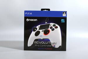 ★★ランクSS 希少★★ PS4 ナコン レボリューション プロ コントローラー 2 ホワイト / nacon Revolution Pro Controller 2 (NS128)