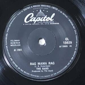 The Band / Rag Mama Rag UK Orig Mono 7' Single 良好盤