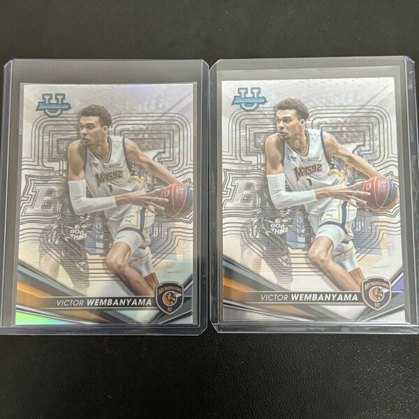 【セット】Topps 2022-23 Bowman University Victor Wembanyama Refractor