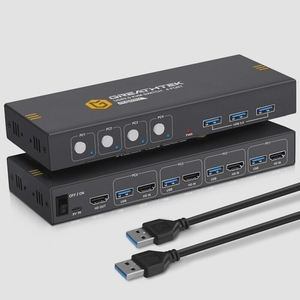  free shipping *4K KVM switch HDMI, full USB3.0 port,4 pcs. PC computer .1 pcs. monitor . also have,KVM switch 