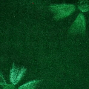 モケットフラワー コスモス 仮眠カーテンセット 横2400ｍｍ×縦800mm グリーンの画像6
