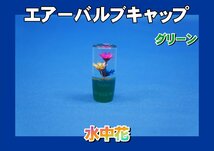 エアーバルブキャップ　水中花　グリーン_画像1