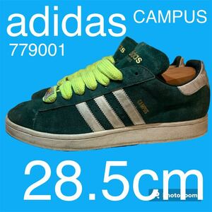 adidas CAMPUS アディダスキャンパス　グリーン×イエロー　ファットシューレース仕様　US10 1／2 28.5cm ガゼル　サンバ　スーパースター