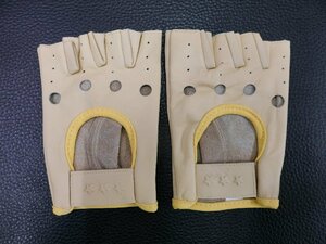 訳アリ 未使用 フィンガーレスグローブ Fingerless Gloves キャメル Camel サイズ S 指無手袋 管理No.39874