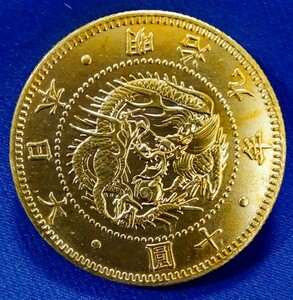 旧十円金貨 明治9年 重さ約16.2g 古銭 硬貨 金貨 圓